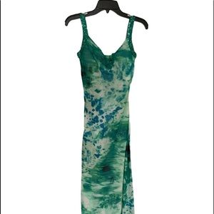 Gradient Color Embellished Strap Dress